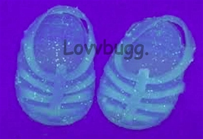 Blue Jellies Sandals for American Girl 18 inch or Baby Doll Shoes