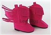 Pink Side Fringe Cowboy Boots