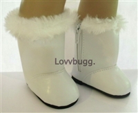 White Boots with Fur