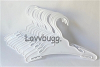 Twenty Four White Hangers for American Girl 18 inch or Baby Doll Accessory