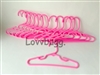 12 Pink Tube Hangers