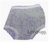 Gray Floral Panties OLPs for American Girl 18 inch and Bitty Baby Born Doll Clothes Accessory