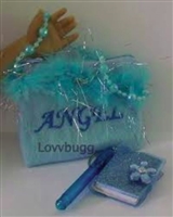 Blue Angel Bag and Notebook Set for American Girl 18 inch Doll Accessory