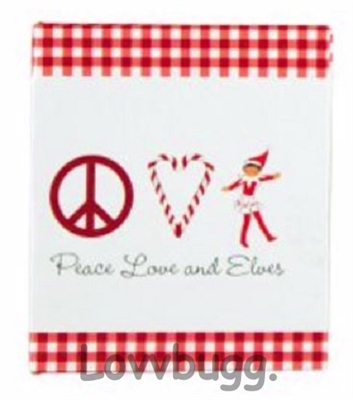 Peace Love Elf Note Book for American Girl 18 inch Doll Accessory