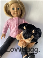 Plush Rottweiler Puppy Dog for American Girl 18 inch or Baby Doll Pet Accessory