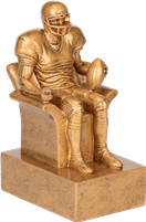 Golden Superfan Fantasy Football Trophy from Bruno's