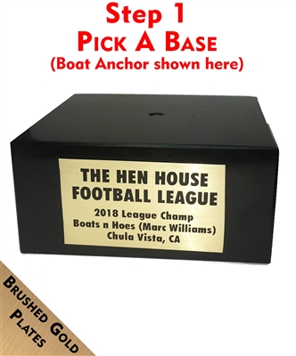 The Boat Anchor Perpetual Fantasy Football Trophy from Bruno's