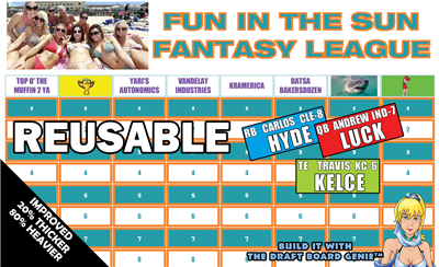 Reusable Fantasy Football Draft Board