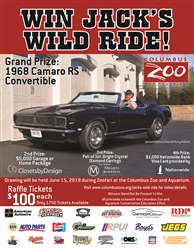 1968 Rally Sport Camaro Convertible RAFFLE TICKET, Proceeds benefit the Columbus Zoo's conservation and education programs