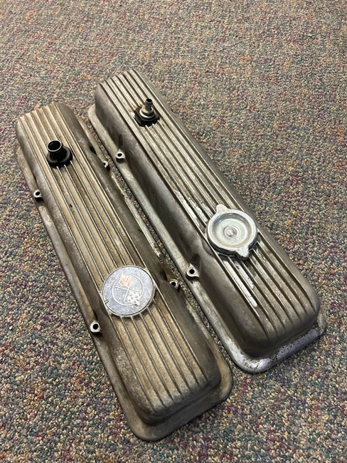 Image of a 1969 - 1974 Camaro Used Original GM Valve Cover Set for Z/28 and LT1 Small Block Models