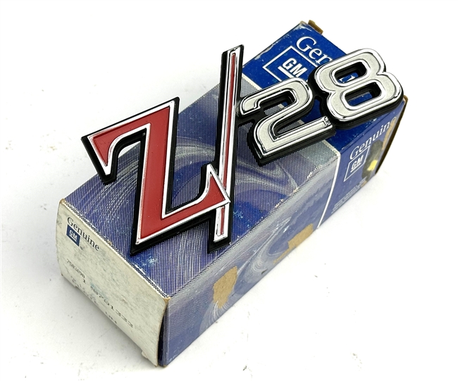 1969 Camaro Rear Z28 Tail Panel Emblem, Original GM NOS