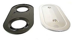 1968 - 1969 Camaro Crossram Air Cleaner Oval Base and Chrome Lid, Z28 Cross Ram Short Style