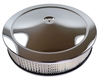 1967 - 1981 CHROME Air Cleaner Assembly, Open Element with Base, Chrome Lid and Filter
