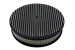 1967 - 1992 Camaro Air Cleaner Assembly, Round Open Element, BLACK ALUMINIUM FULL FINNED