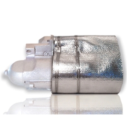 Universal Starter Solenoid Heat Shield, Strap-On Non-Conductive Reflective Mylar