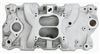 1967 - 1986 Dual Plain Aluminium SBC Intake Manifold, Satin Finish