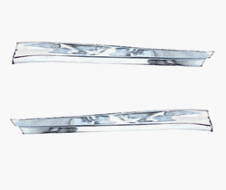 1968 Camaro Door Moldings, Coupe Quarter Top, Chrome, Pair