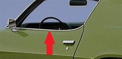 1970 - 1981 Camaro Top Door Chrome Molding, Left Hand