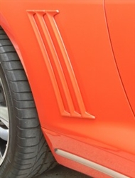 2010 - 2015 Camaro Quarter Panel Louvers, Retro Style, Raw and Paintable, Pair