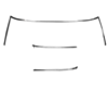 1967-1969 Front Windshield Chrome Trim Moldings - Coupe