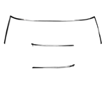 1967-1969 Front Windshield Chrome Trim Moldings - Coupe
