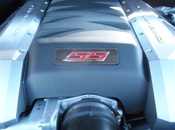 2010 - 2015 Camaro LS Engine Cover Name Plate Emblem, "SS" in Red