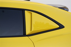 2010 - 2015 Quarter Window Louvers, Upper Side Scoop Covers, Primed and Paintable, Pair