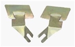 1967 - 1969 Camaro Lower Windshield Outer Corner Molding Clips Gold, Pair