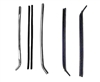 1967 - 1969 Camaro Quarter Window Chrome Moldings Trims and Vertical Rubber Seal Kit