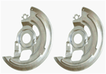 1969 Camaro Zinc Plated Disc Brake Backing Plates with Part Numbers, Pair