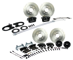 1967 - 1969 Brake Conversion Kit, All (Front and Rear Disc) for Stock Height Non-Staggered Shocks, Black Calipers, Signature series