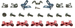 1967 - 1968 Camaro Correct OE Style Brake Line Clips and Bolts Set, 19 Pieces