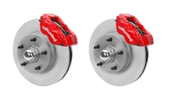 1970 - 1981 Camaro Wilwood Front Disc Brake Kit Forged Dynalite Classic Series Red, 11 Inch Rotor, for Use w/ Pro Drop Spindles