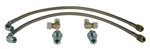 Wilwood 70-81 Camaro Dynalite Dynapro Series 3/8-24, 14" Front Brake Flex Hose Flexline Kit, Stainless Steel Braided