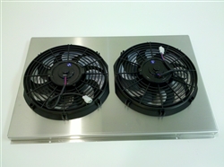 1967 - 1969 Camaro Aluminum Big Block Radiator Fan Shroud with 10 Inch Electric Fans