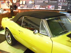 1967 - 1969 Camaro Premium Cloth Convertible Top, folding Glass Window