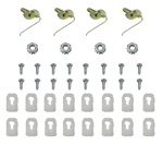 1967 - 1968 Camaro Vinyl Top Molding Clips Set: Clips, Studs, and Nuts