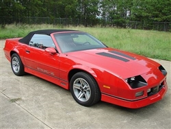 1987 - 1988 Camaro Stayfast Cloth Convertible Top, Black, Plastic Window