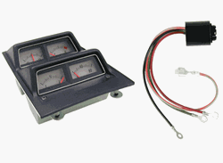 1968 - 1969 Camaro Console Gauge Package Assembly with Battery, Fuel, Oil, Temperature, and Low Fuel Warning Module