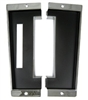 1967 Console Shift Plate, Automatic Transmission, Chrome Plated with Bonded Matte Black Insert, 2 Pieces