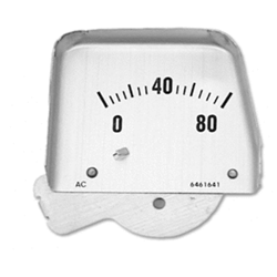 1968 - 1969 Camaro Console Gauge Face Plate, OIL, Correct Brushed Silver Finish with Original Bold Text