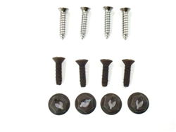 1968 Camaro Console Shift Plate Screws Set, 4-Speed, Chrome Plated, 12 Pieces | Camaro Central