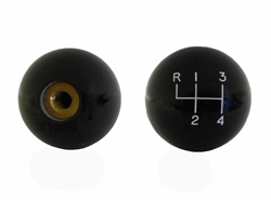 Shifter Knob Ball, Black 4 Speed, 3/8 Inch Coarse Thread