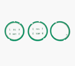 1967 Console Gauge Lenses, Set of all 3
