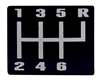 1982 - 1992 Camaro Custom Shift Plate, 6 Speed Black