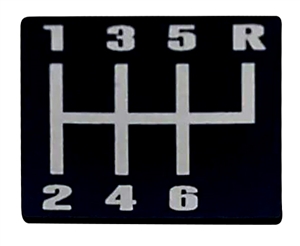 1982 - 1992 Camaro Custom Shift Plate, 6 Speed Black