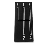 1968 - 1969 Camaro Console Shifter Plate Indicator Pattern Plate Emblem, Manual 4-Speed