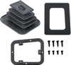 1967 - 1968 Camaro Shifter Boot and Boot Retainer Ring Plate Set for Non-Console Manual Transmission Models, Kit