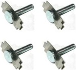 1967 - 1981 Camaro Radio Rear Speaker Mounting Hardware Bolts Set with Spring Clips, 4 Pieces