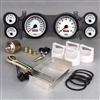 1970 - 1978 Dash Instrument Cluster Gauges Set, White Face (NVU): Speedometer, Tachometer, Oil Pressure, Water Temp, Voltmeter and Fuel